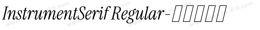 InstrumentSerif Regular字体转换